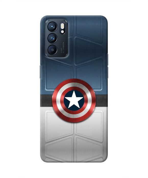 Captain America Suit Oppo Reno6 5G Real 4D Back Cover