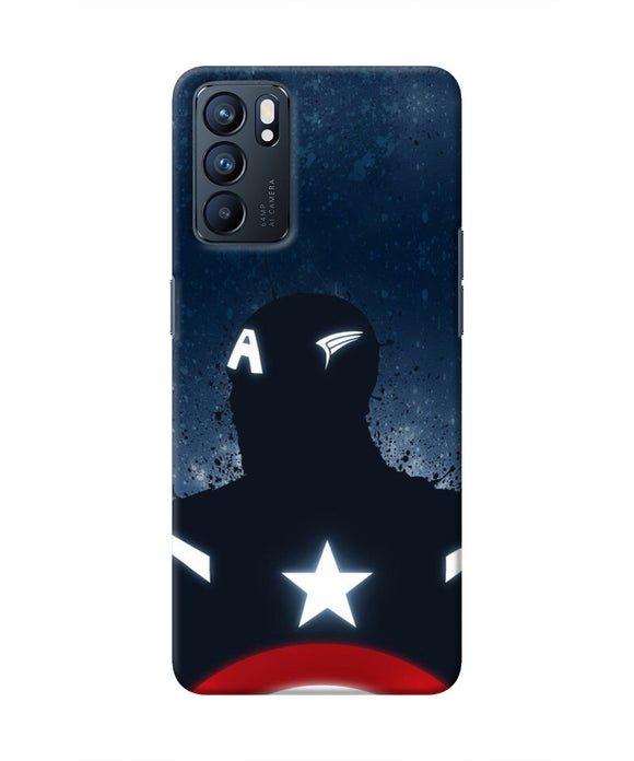 Captain america Shield Oppo Reno6 5G Real 4D Back Cover