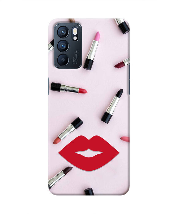 Lips Lipstick Shades Oppo Reno6 5G Real 4D Back Cover