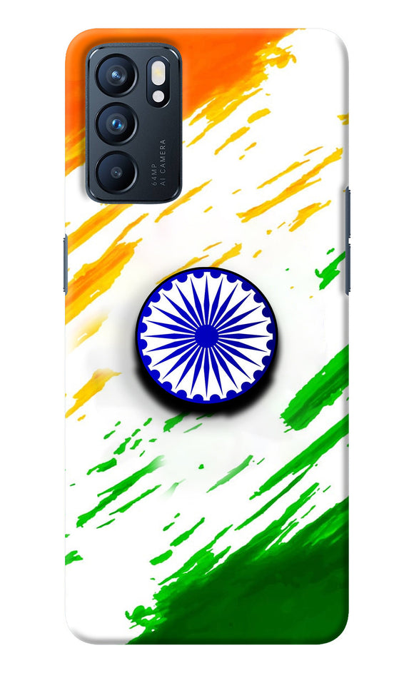 Indian Flag Ashoka Chakra Oppo Reno6 5G Pop Case