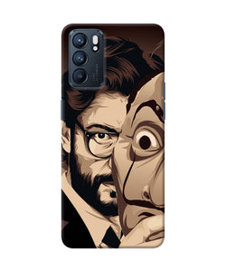 Money Heist Professor Art Oppo Reno6 5G Back Cover