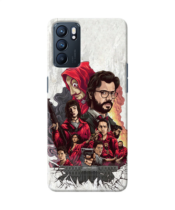 Money Heist Poster Oppo Reno6 5G Back Cover