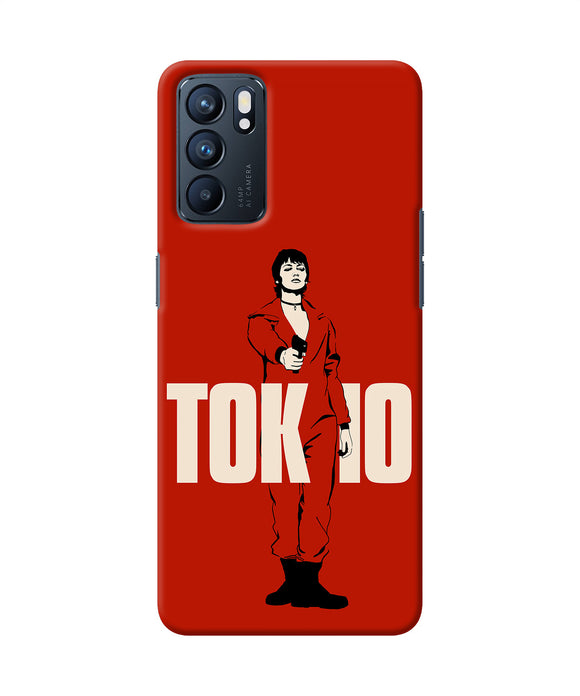 Money Heist Tokyo With Gun Oppo Reno6 5G Back Cover