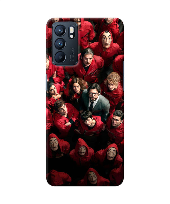 Money Heist Professor with Hostages Oppo Reno6 5G Back Cover