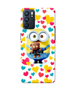 Minion teddy hearts Oppo Reno6 5G Back Cover