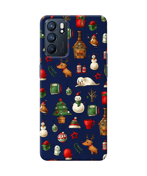 Canvas christmas print Oppo Reno6 5G Back Cover