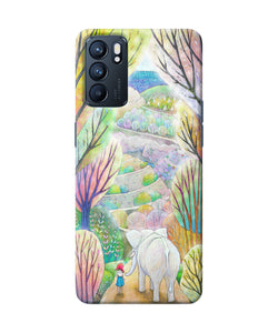 Natual elephant girl Oppo Reno6 5G Back Cover