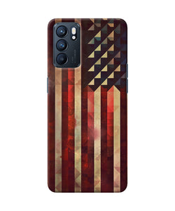 Vintage US flag Oppo Reno6 5G Back Cover