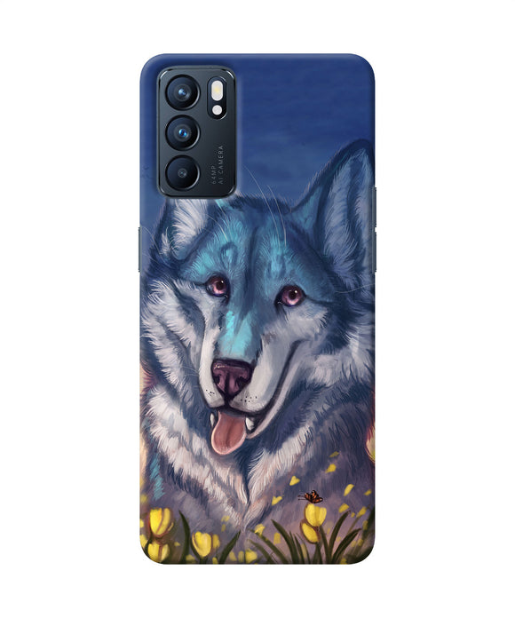 Cute wolf Oppo Reno6 5G Back Cover