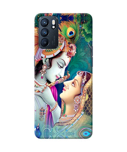 Lord radha krishna paint Oppo Reno6 5G Back Cover