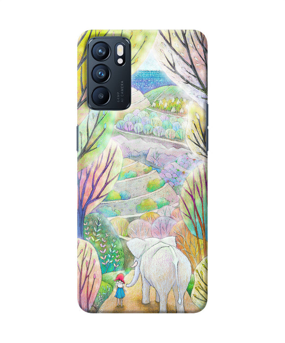 Natual elephant girl Oppo Reno6 5G Back Cover