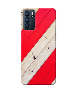 Abstract red brown wooden Oppo Reno6 5G Back Cover