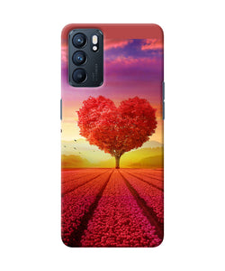 Natural heart tree Oppo Reno6 5G Back Cover