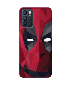 Abstract deadpool mask Oppo Reno6 5G Back Cover