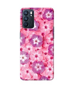 Natural pink flower Oppo Reno6 5G Back Cover