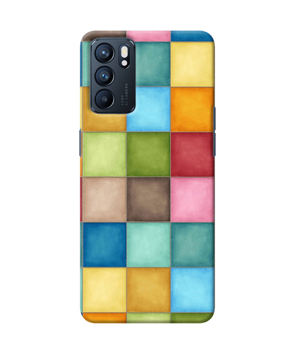 Abstract colorful squares Oppo Reno6 5G Back Cover