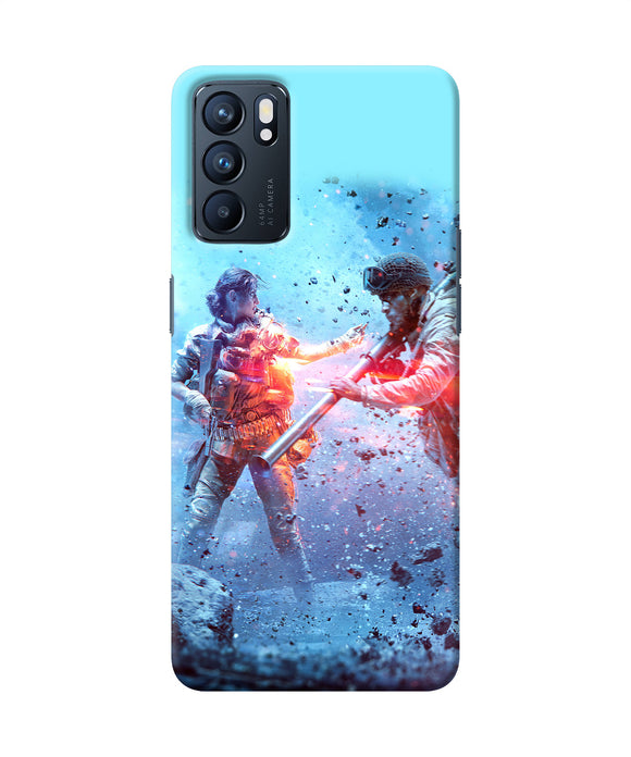 Pubg water fight Oppo Reno6 5G Back Cover