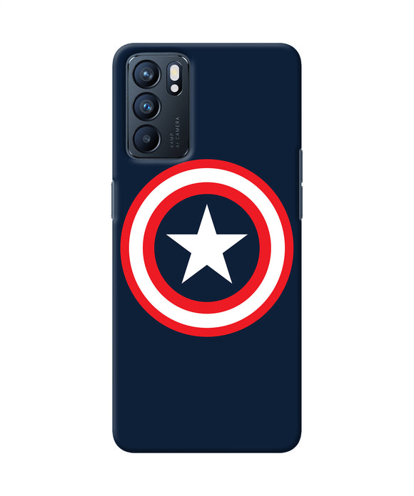 Captain america logo Oppo Reno6 5G Back Cover