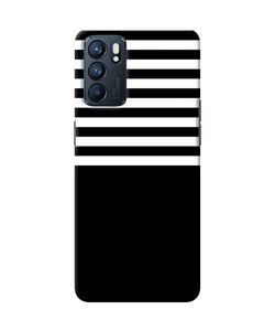 Black and white print Oppo Reno6 5G Back Cover