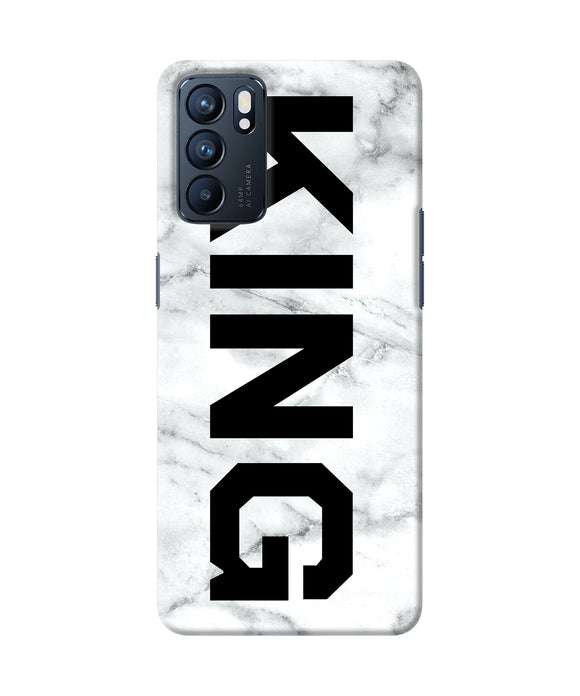 King marble text Oppo Reno6 5G Back Cover