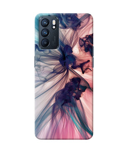 Abstract black smoke Oppo Reno6 5G Back Cover