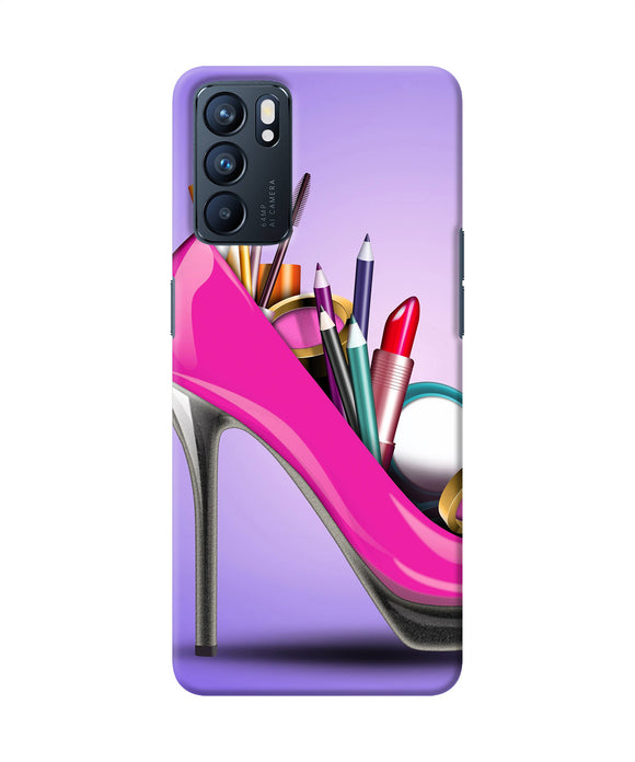 Makeup heel shoe Oppo Reno6 5G Back Cover