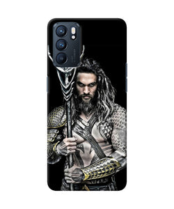 Aquaman trident black Oppo Reno6 5G Back Cover