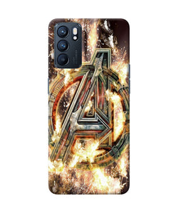 Avengers burning logo Oppo Reno6 5G Back Cover