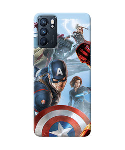 Avengers on the sky Oppo Reno6 5G Back Cover