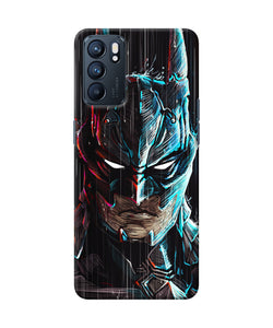 Batman face Oppo Reno6 5G Back Cover