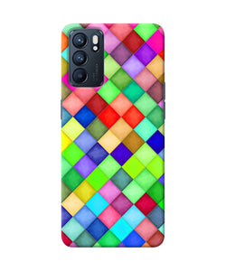 Abstract colorful squares Oppo Reno6 5G Back Cover