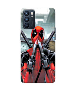 Deadpool with gun Oppo Reno6 5G Back Cover