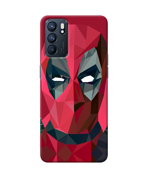 Abstract deadpool full mask Oppo Reno6 5G Back Cover