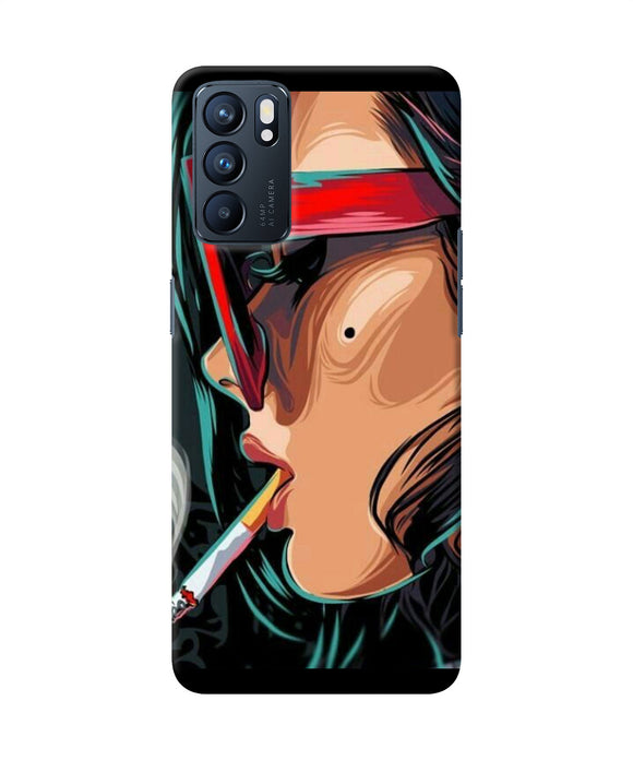 Smoking girl Oppo Reno6 5G Back Cover