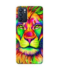 Lion color poster Oppo Reno6 5G Back Cover