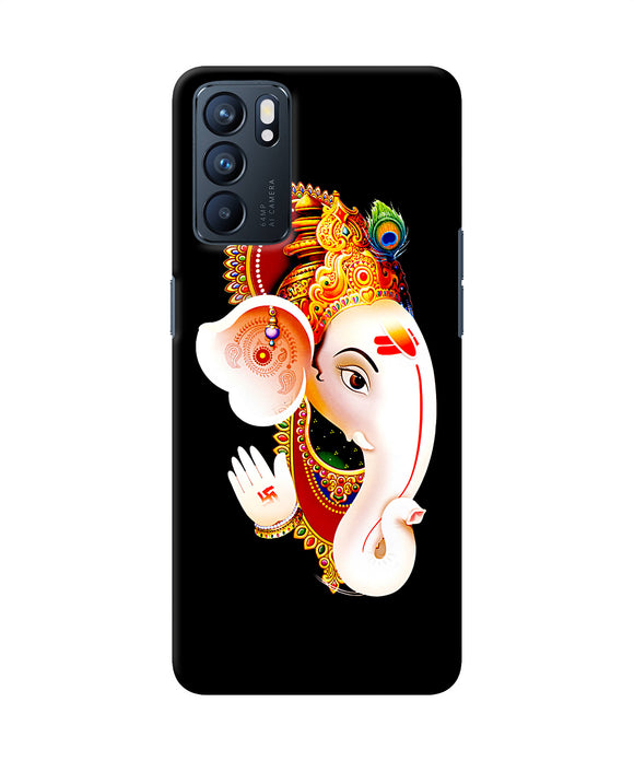 Lord ganesh face Oppo Reno6 5G Back Cover