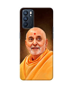 Pramukh swami painting Oppo Reno6 5G Back Cover