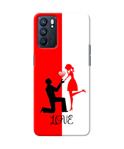 Love propose red and white Oppo Reno6 5G Back Cover