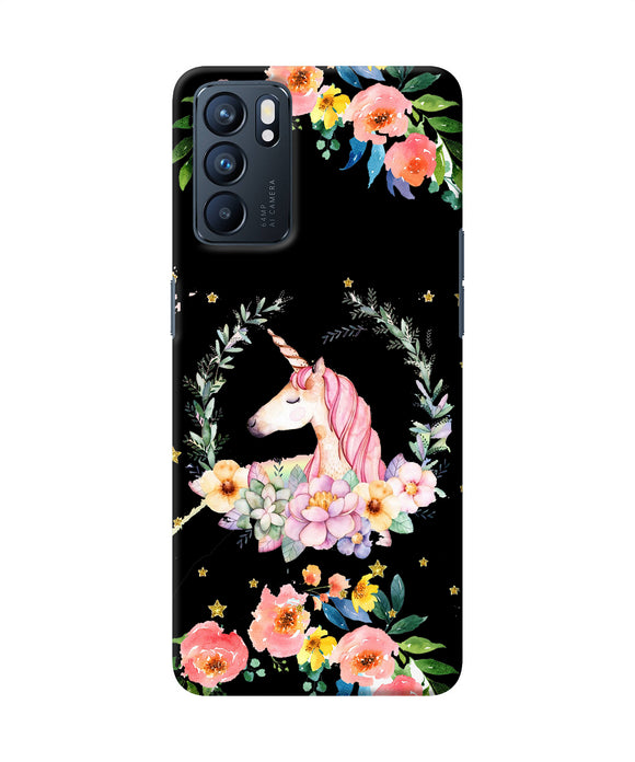 Unicorn flower Oppo Reno6 5G Back Cover