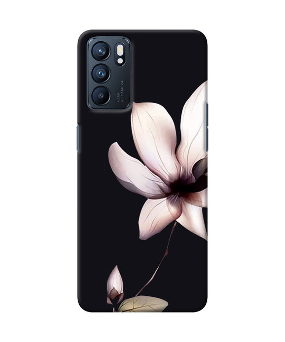 Flower white Oppo Reno6 5G Back Cover