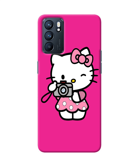 Hello kitty cam pink Oppo Reno6 5G Back Cover