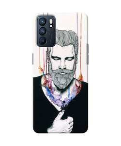 Beard man character Oppo Reno6 5G Back Cover