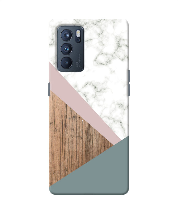 Marble wood Abstract Oppo Reno6 Pro 5G Back Cover