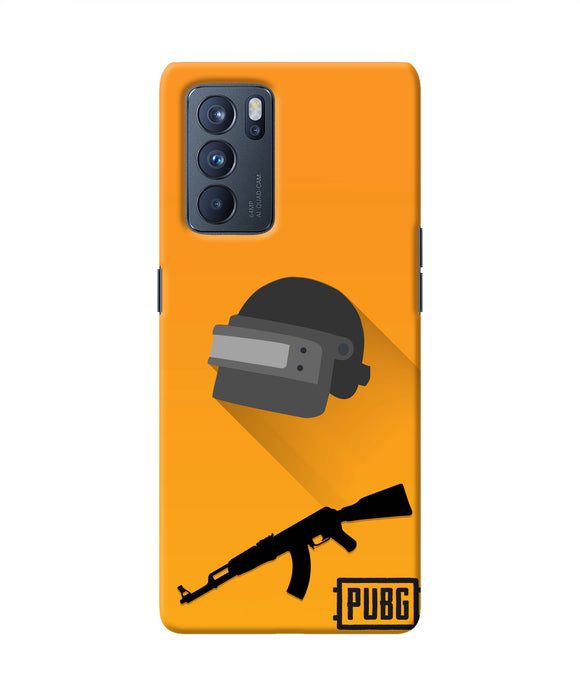 PUBG Helmet and Gun Oppo Reno6 Pro 5G Real 4D Back Cover