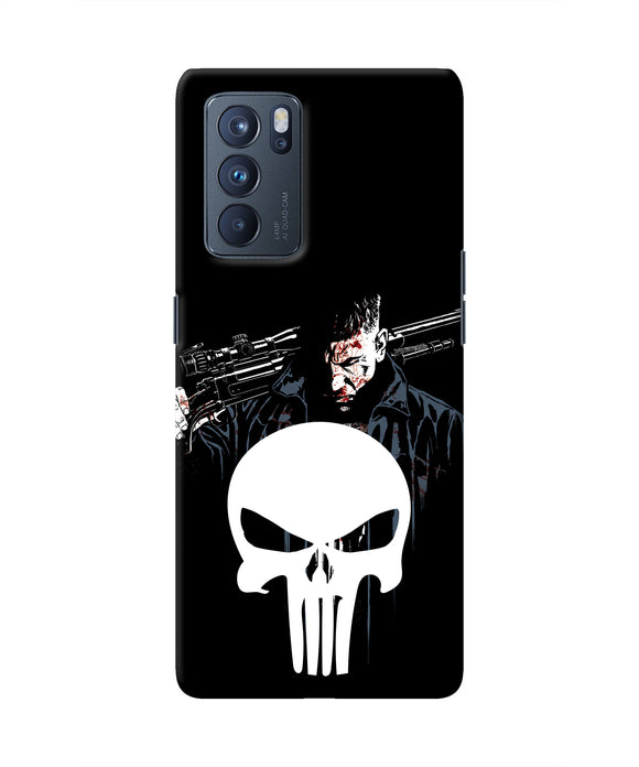 Punisher Character Oppo Reno6 Pro 5G Real 4D Back Cover