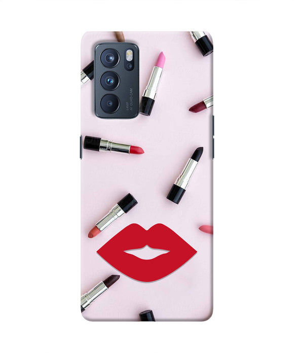 Lips Lipstick Shades Oppo Reno6 Pro 5G Real 4D Back Cover