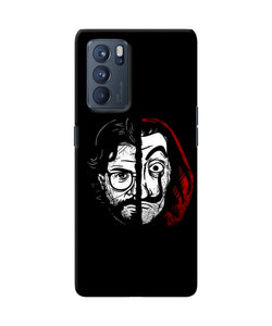 Money Heist Professor Mask Sketch Oppo Reno6 Pro 5G Back Cover