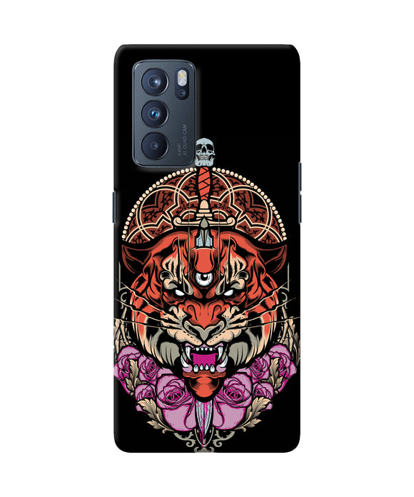 Abstract tiger Oppo Reno6 Pro 5G Back Cover