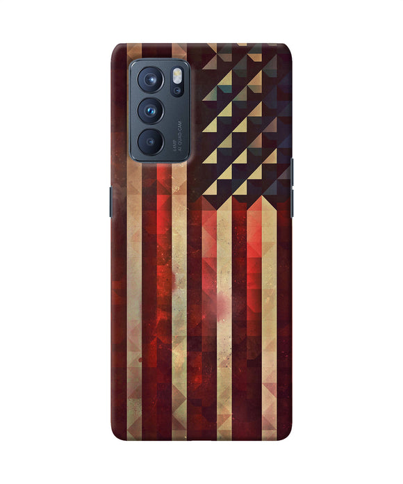 Vintage US flag Oppo Reno6 Pro 5G Back Cover