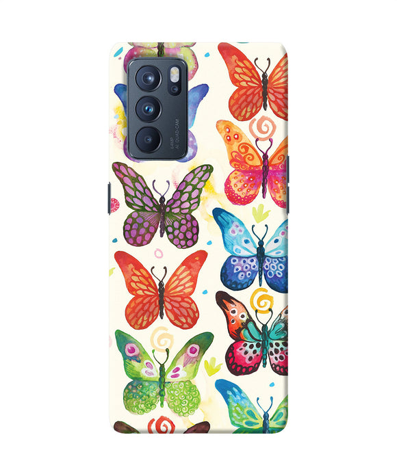 Abstract butterfly print Oppo Reno6 Pro 5G Back Cover